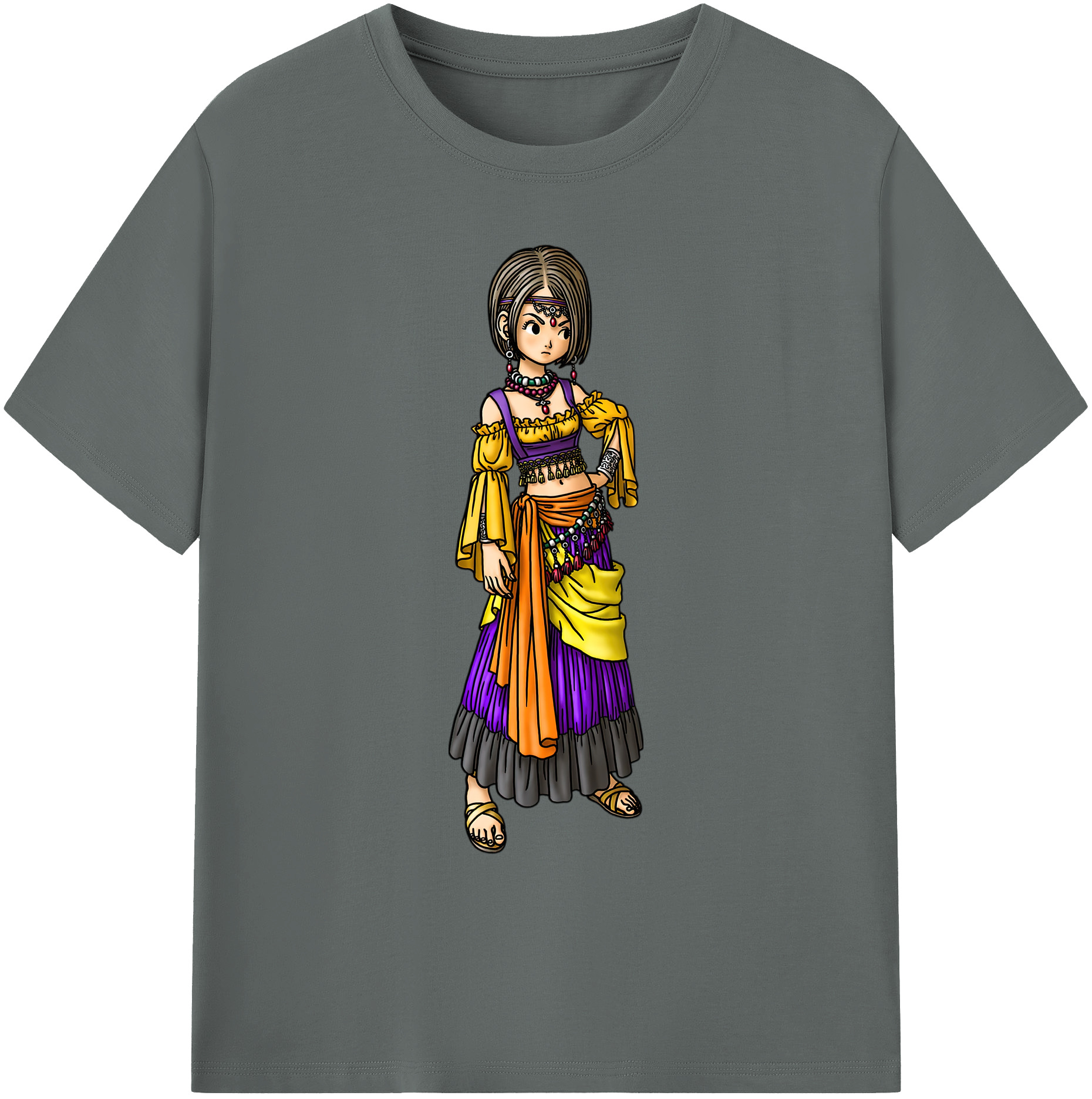 （画像用） ドラゴンクエスト Doragon Kuesuto Dragon Quest 綿100％ メンズ半袖Tシャツ｜肌触りやわらか＆通気性